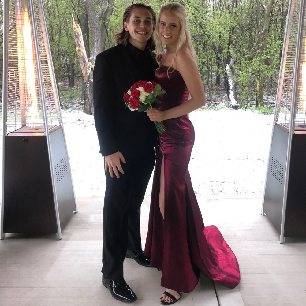 SherriHill Strapless LaceUp Back Prom Dress